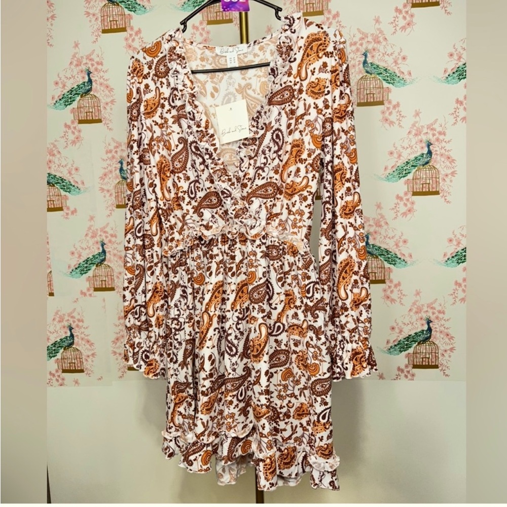 #007 NWT Birch and Stone Mini Long Sleeve Dress